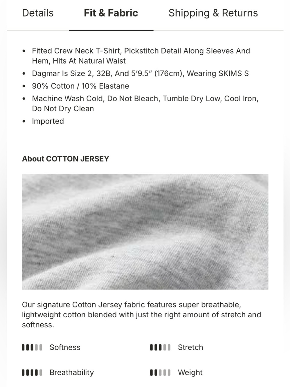 Skims cotton jersey T-shirt - Picture 8 of 8